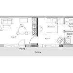 Apartament Peterberg 22, 45qm
